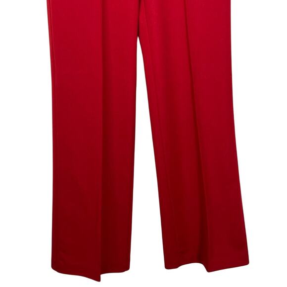 Vintage Miss Today Red 100% Polyester 70s Front Crease Pants Bottoms Size 10 - Picture 3 of 9